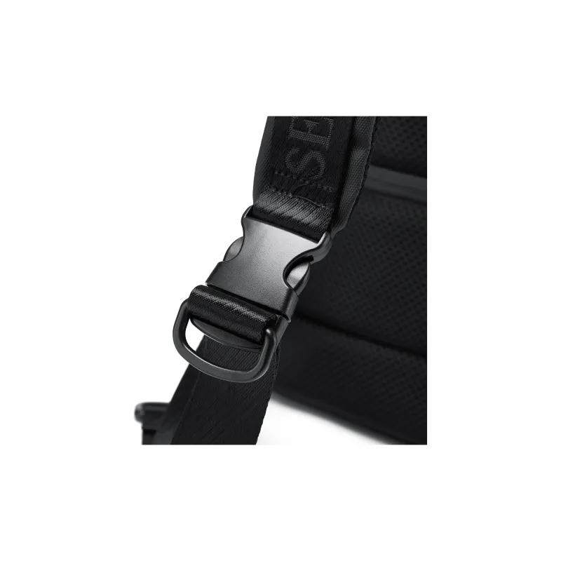 SEPTWOLVES Synthetic Leather Sling Bag QPL Men's Black-4