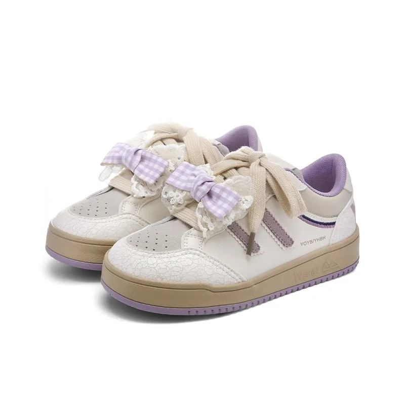 The New Age Family Low Top Skateboard Shoes Women's Light Purple-1