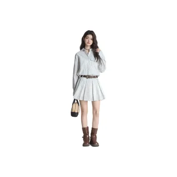 Flowers In Water Long Sleeved Dress Women's