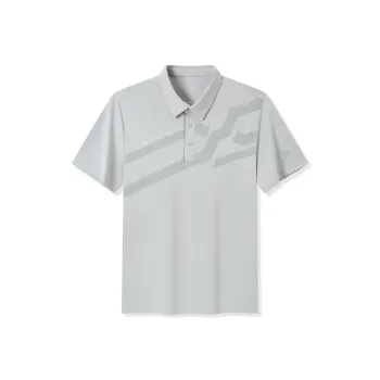 XTEP Polo Shirt Men's Bright Moon Gray