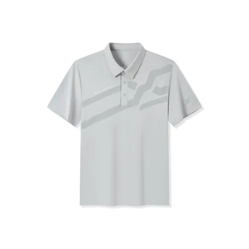 XTEP Polo Shirt Men's Bright Moon Gray