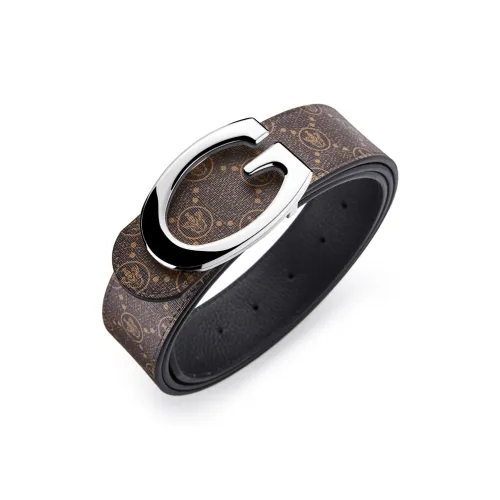 Jeccieziio Cow Leather Belts Men's Gunmetal, Gold, Silver Width 3.8CM