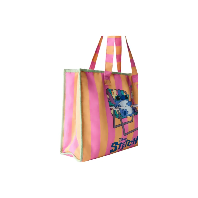 ZARA Polyester Tote Bag, Shopping Bag, Handbag Women's Pink-5