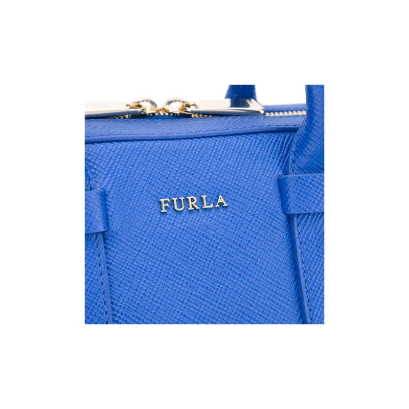 Furla Allegra Leather One Shoulder Handbag Women's Blue-3