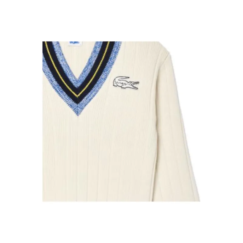 LACOSTE X EleVen By Venus Co-brand Sweaters Unisex White-2