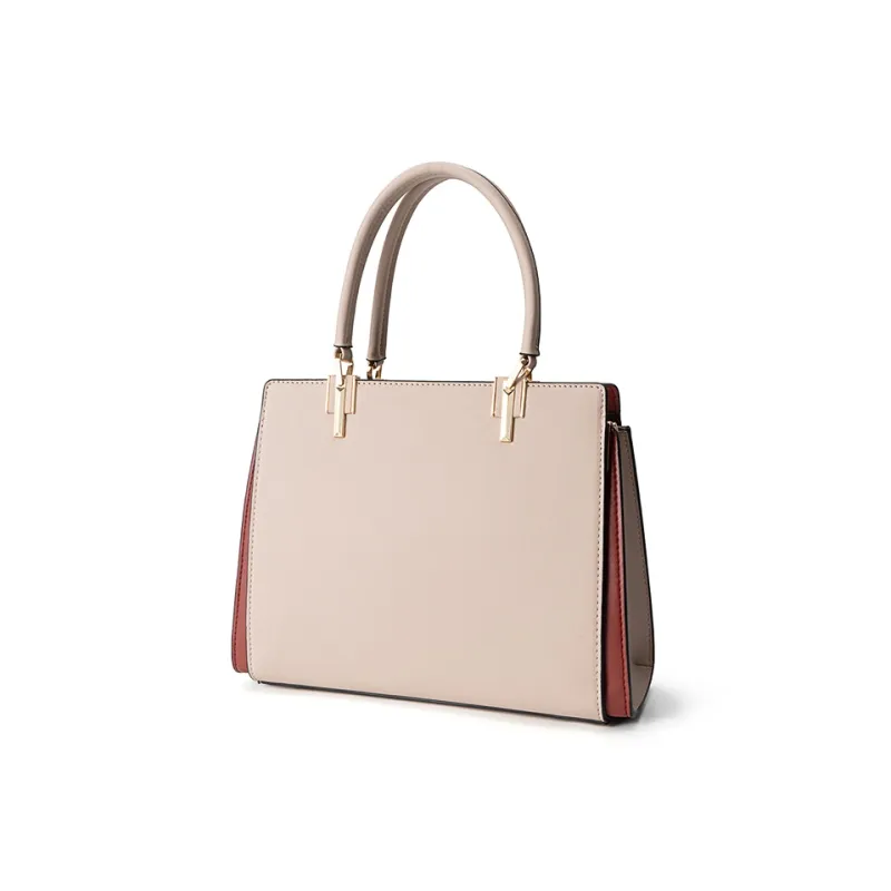 Vigno Synthetic Leather Handbag, One Shoulder, Crossbody Bag Regular Women's Apricot-4