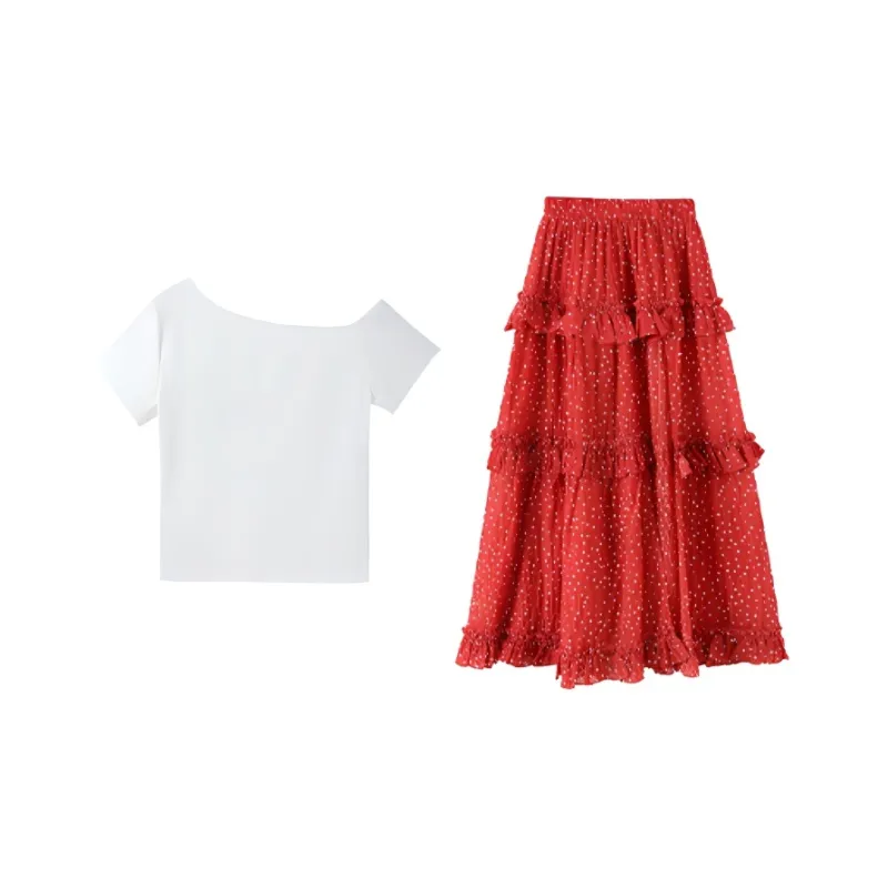 DOSOHEB Two Piece Skirt Sets Women's-1