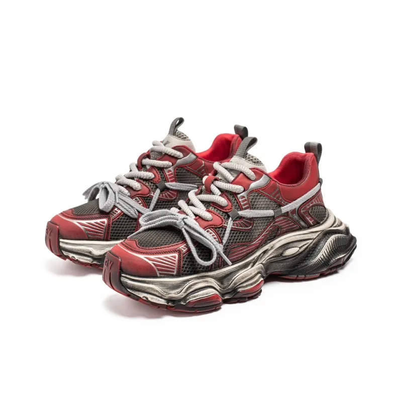 MUSHILANDI Slip Resistant And Breathable Low Top Chunky Sneakers Men's-2