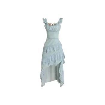 DOSOHEB Slip Dresses Women's Blue