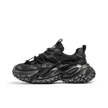 JANECO Slip Resistant, Abrasion Resistant, Breathable Low Top Chunky Sneakers Men's
