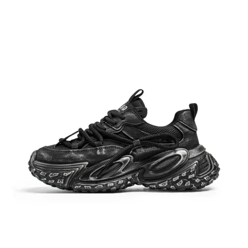 JANECO Slip Resistant, Abrasion Resistant, Breathable Low Top Chunky Sneakers Men's