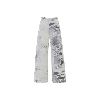 ZYKY Cargo Pants Unisex Cyan White