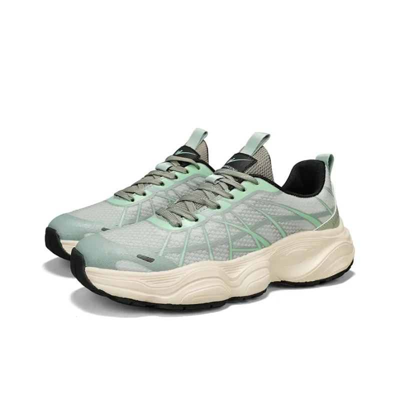 Binary Cushioning Lightweight Low Top Casual Shoes Men's Green-2