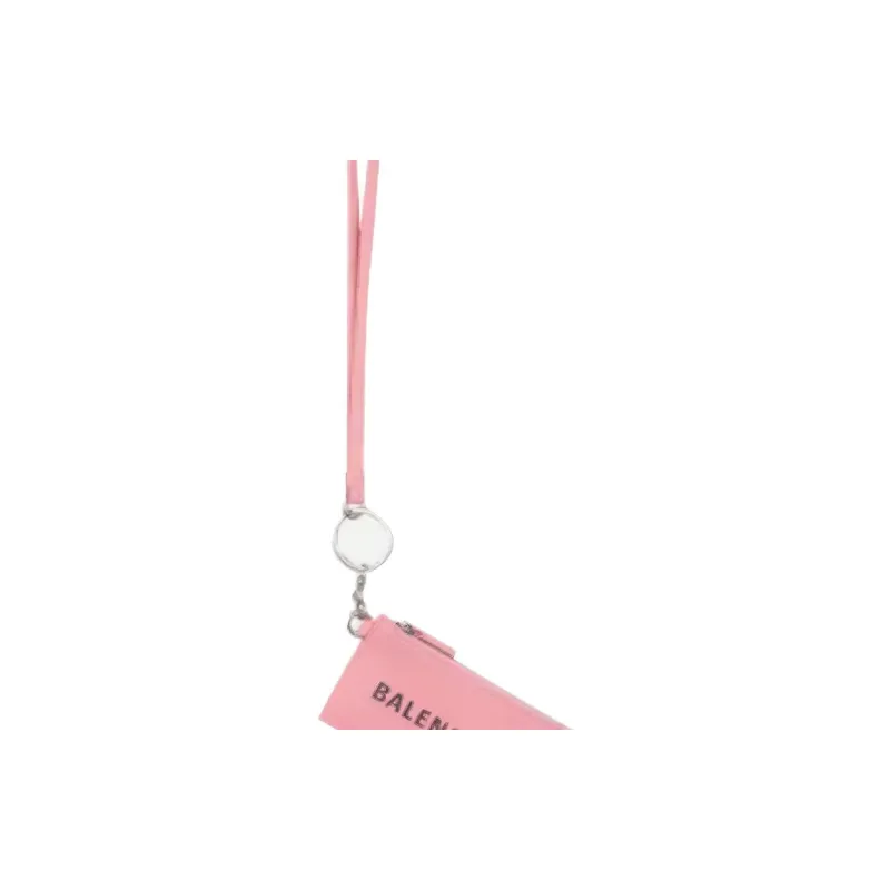 Balenciaga Cash Cow Leather Card Clip Card Holder Regular Women's Pink-2