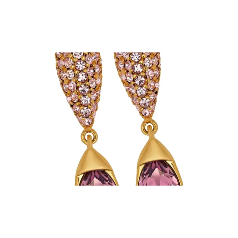Oscar De La Renta Pavé Drop Earrings-1