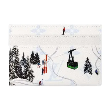 LOUIS VUITTON Werner Bronkhorst Collaboration Leather Passport Holder Card Holder Unisex White