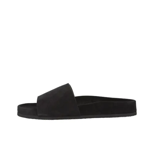 Voguhomme Rubber Sole Slip Resistant Slide Slippers Men's Black