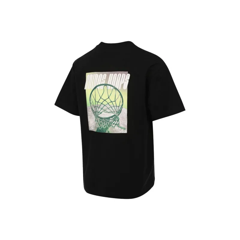 Adidas HOOPS T Shirt Men's Black-1
