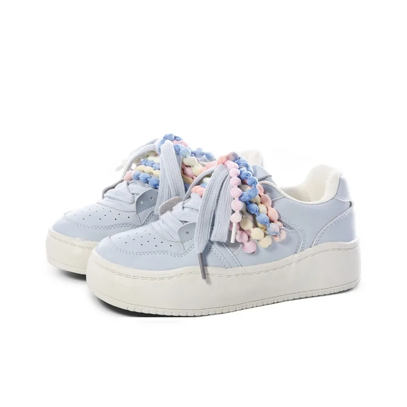 Ordifen Low Top Skateboard Shoes Women's Light Blue-1