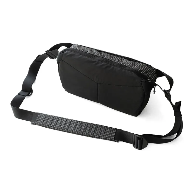 MYBRANDORIGINAL Nylon Crossbody Bag Regular Unisex Black White Plaid-3