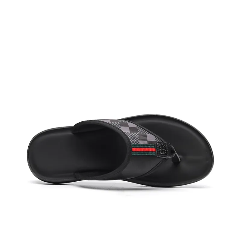 GIHO Slip Resistant Quick Dry Flip Flops Men's Black-1