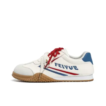 Dafu Leaps Forward Breathable, Slip Resistant, And Abrasion Resistant Low Top Skateboard Shoes Women's Beige Red Blue