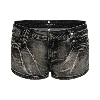 Ariseism Denim Shorts Women's Denim Washed Black