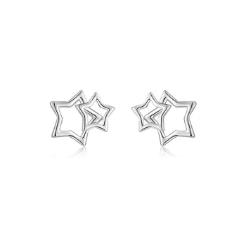 WINGSTOP S999 Fine Silver Stud Earrings Women's