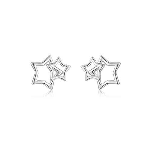 WINGSTOP S999 Fine Silver Stud Earrings Women's
