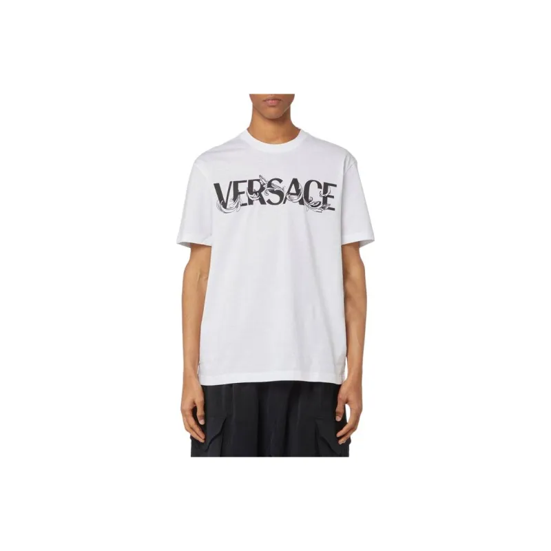 VERSACE Barocco Silhouhette Logo T Shirt-0
