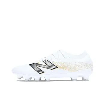 New Balance Anti Slip Wear Resistant Soccer Shoes Unisex White