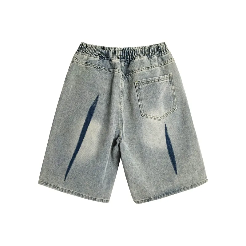 MIIOW Denim Shorts Unisex Vintage Blue-1