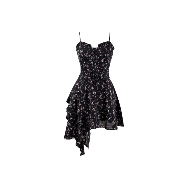 POPO.INFO Slip Dresses Women's Black-0