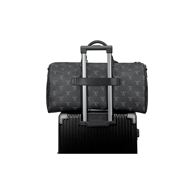FAIRWHALE Synthetic Leather Travel Bag Unisex Black-5