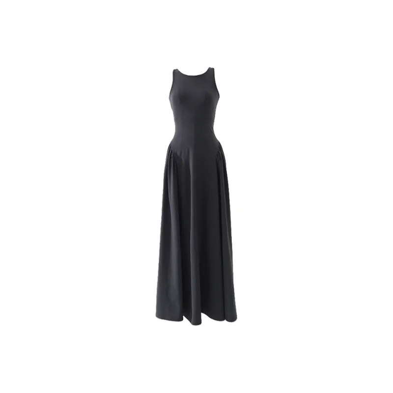 ZXZA Sleeveless Dresses Women's Gray-0