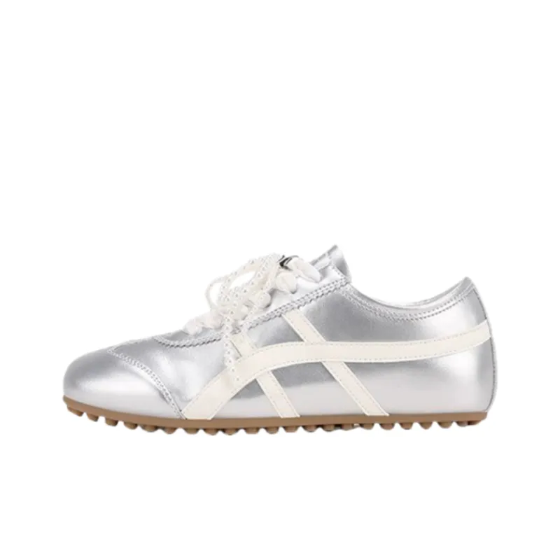 Alxnan Casual Shoes Women's Low Top Ivory/Silver/Pink/Lemon-6