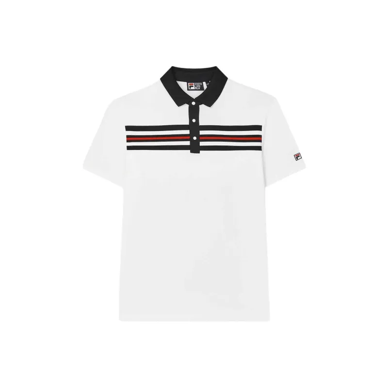 FILA Casual Sportswear Men Clothing Sets Cloud White+Camel-1
