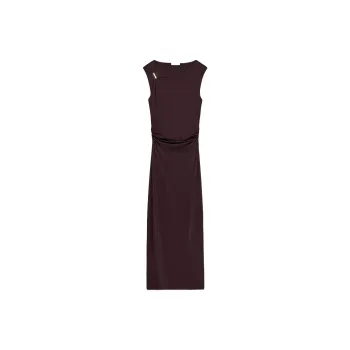 ZARA Sleeveless Dresses Women's Burgundy Red