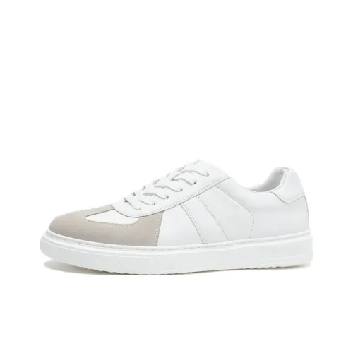 ELLE HOMME Lightweight, Breathable, And Supportive Low Top Skateboard Shoes Men's White