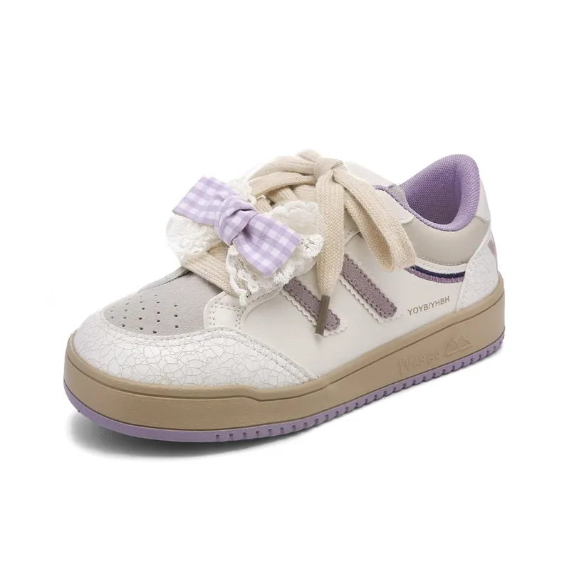 The New Age Family Low Top Skateboard Shoes Women's Light Purple-0