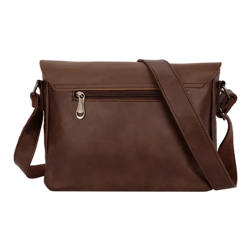 Jeep PU Large Capacity Travel Messenger Bag, Shoulder Bag, Crossbody Bag Regular Unisex Black/Coffee/Earth Yellow-5