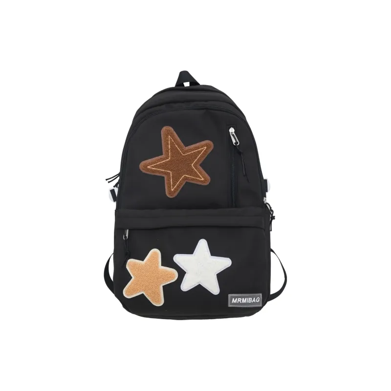 WICKBUEN Nylon Backpack Regular Unisex Black/Red/Brown/Blue/White-12