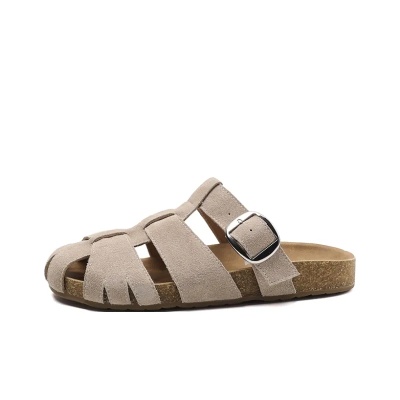 Chibang Rubber Sole Quiet Closed Toe Slippers Women's-6