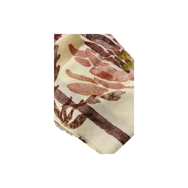 ZARA Cotton Knit Scarves Women's Sand-1