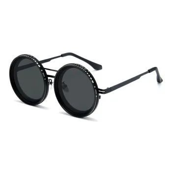 CYXUS Metal Round Sunglasses Men's