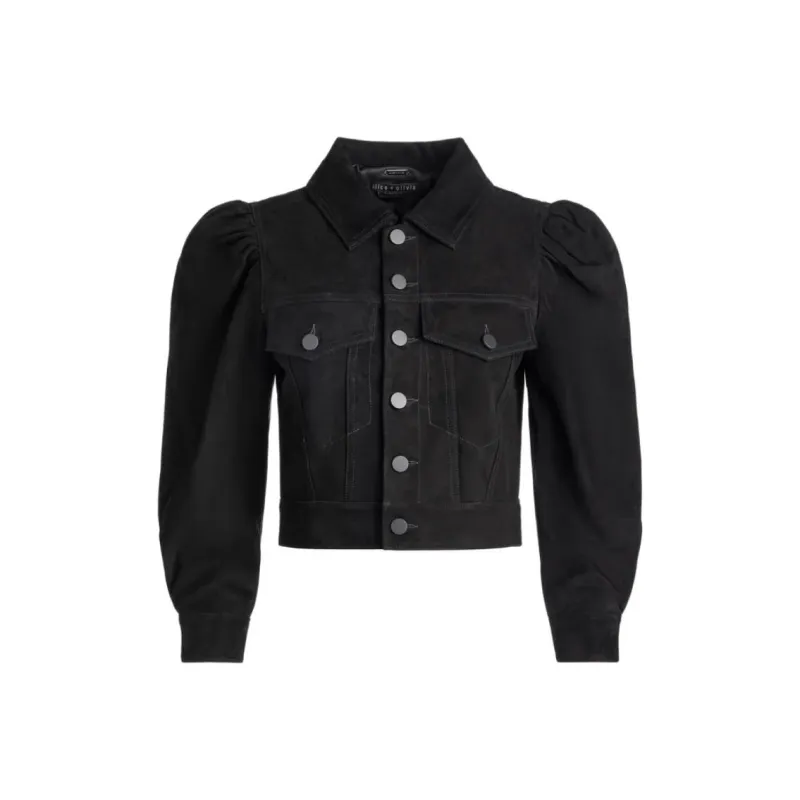 ALICE+OLIVIA Leather Jacket Women's-0