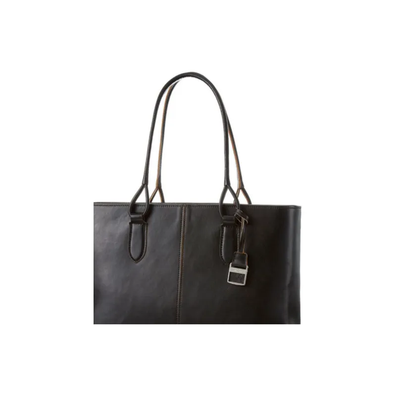 SAMSONITE Cow Leather Tote Bag Shopping Bag Handbag Large Size Unisex Charcoal-3
