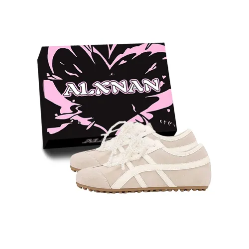 Alxnan Casual Shoes Women's Low Top Ivory/Silver/Pink/Lemon
