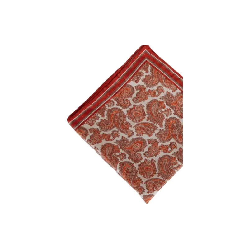 Brunello Cucinelli Paisley print Silk Pocket Square-2