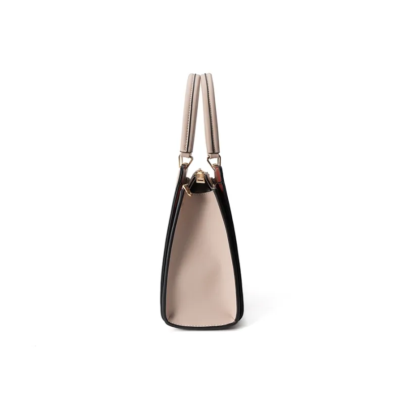Vigno Synthetic Leather Handbag, One Shoulder, Crossbody Bag Regular Women's Apricot-3